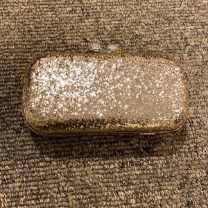 Gold metallic evening bag